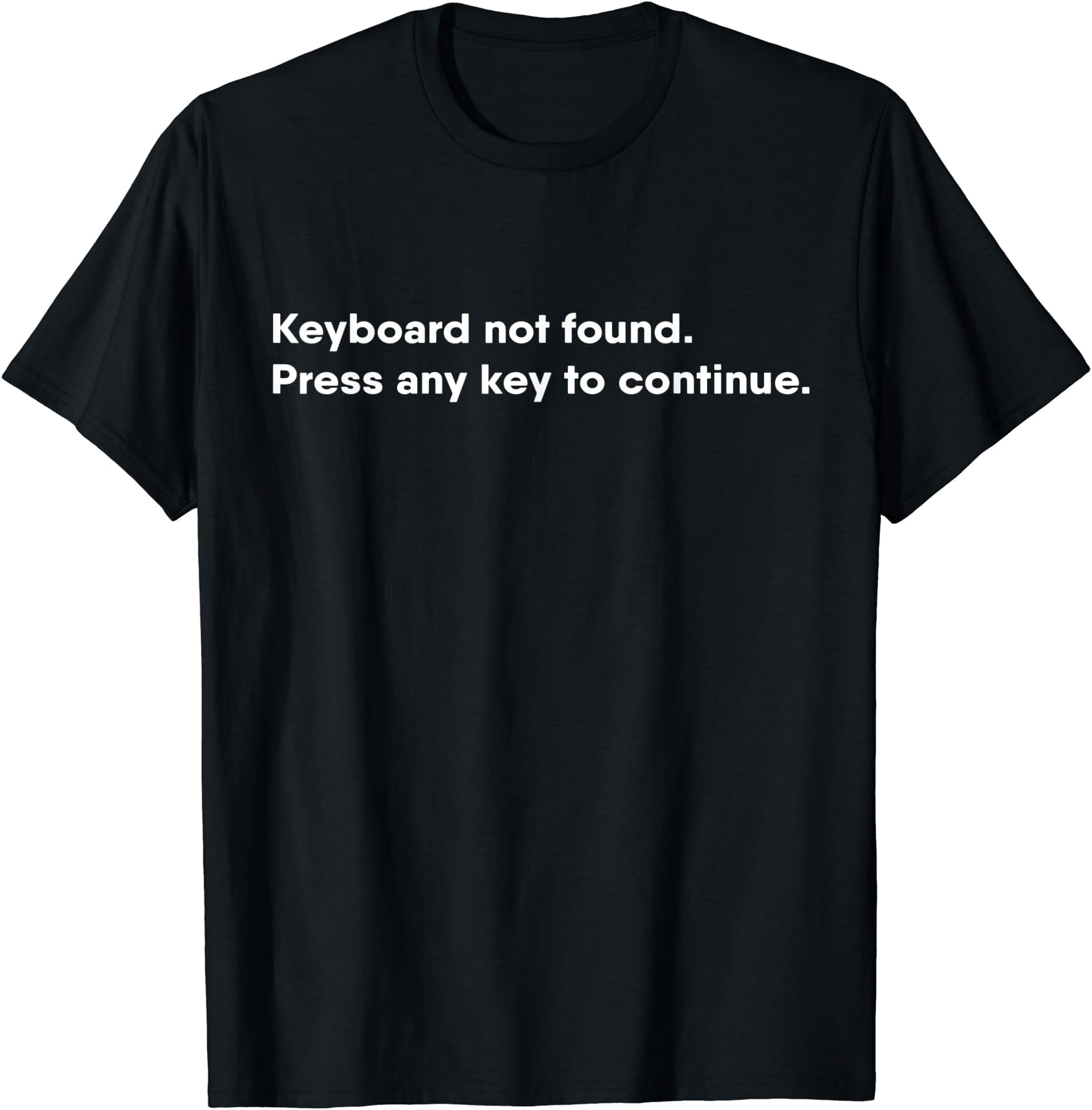 Programmer Computer Nerd Computer Keyboard Not Found Gamer T-Shirt ...