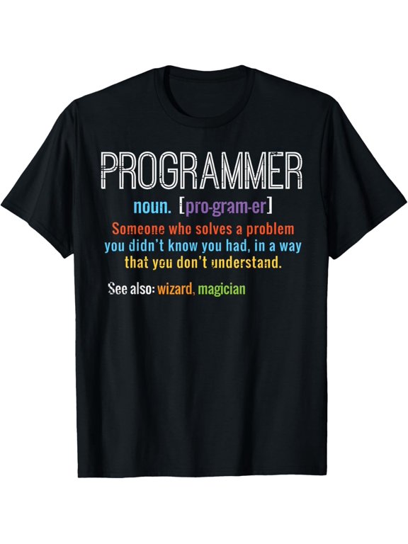 Programmer Definition IT Software Developer Coder Men Women T-Shirt