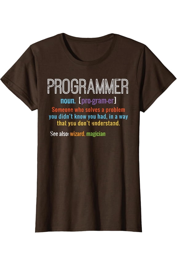 Programmer Definition It Software Developer Coder Ladies' Crewneck T-Shirt