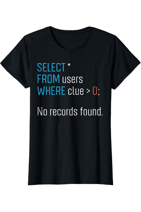 Programmer Design Database Users Quote Ladies' Crewneck T-Shirt Unisex Full Size S-5XL