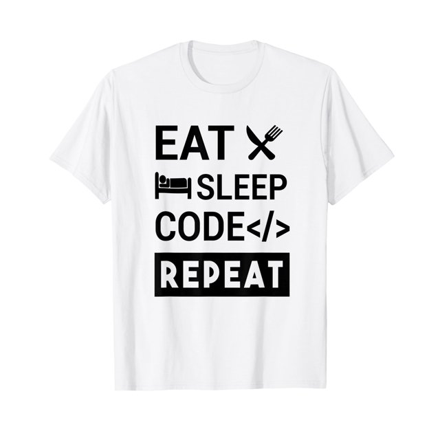 Programmer Eat Sleep Code Repeat Funny Coding TShirt