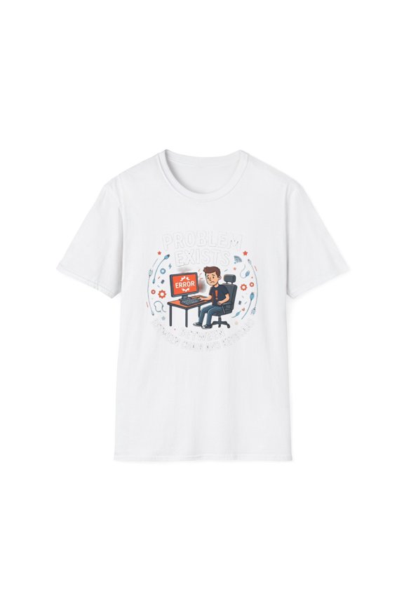 Programmer Error T-Shirt Funny Coder Graphic Tee (Error on Screen)