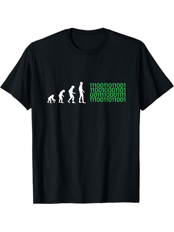 Programmer Evolution Artificial intelligence T-ShirtMen and women can wear, black T-shirts, gifts. Age: M,L,XL 2XL, 3XL, 446XL