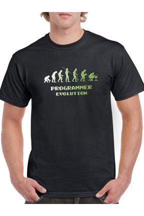 Programmer Evolution T-Shirt Men -Smartprints Designs, Male 3X-Large