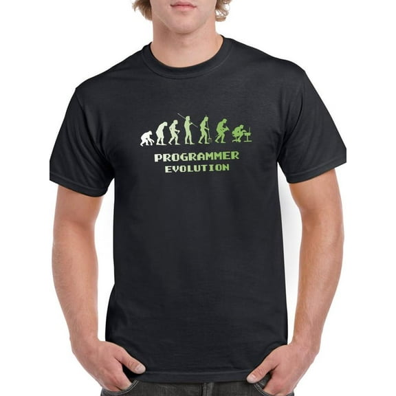 Programmer Evolution T-Shirt Men -Smartprints Designs, Male Small