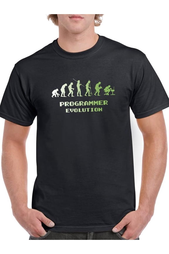 Programmer Evolution T-Shirt Men -Smartprints Designs, Male Small