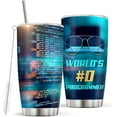 thumbnail image 1 of Programmer Gifts for Men Women, Computer Coding Tumbler with Straw and Lid 20oz, Best Retirement Gifts for Computer Programmers, Stainless Steel Coffee Tumbler Cup for Men Women, 1 of 6