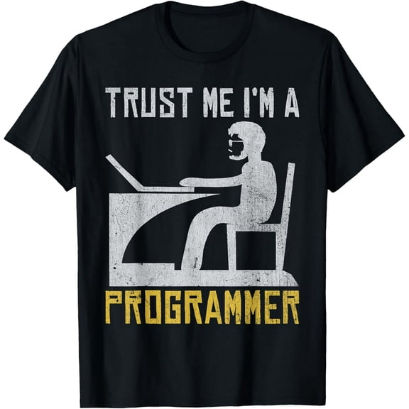 Programmer Graphic T-Shirt Funny Coding Quote Design Soft Cotton Crewneck