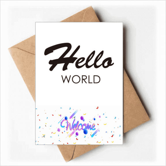 Programmer Interface Hello World Welcome Back Greeting Cards Envelopes Blank