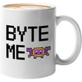 thumbnail image 1 of Programmer Mug White 11oz - Byte Me - Tech Progammer Computer Engineer Coding Mechanical Electrical, 1 of 7