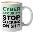 thumbnail image 1 of Programmer Mug White 11oz - Cyber Security Stop Clicking - Tech Progammer Computer Engineer Coding Mechanical Electrical, 1 of 7