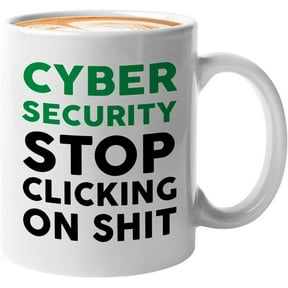 Programmer Mug White 11oz - Cyber Security Stop Clicking - Tech Progammer Computer Engineer Coding Mechanical Electrical