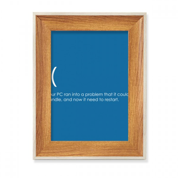 Programmer PC In Problem Desktop Wooden Photo Frame Display Picture Art Painting Multiple Sets