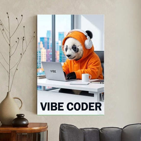 Programmer Panda Coding Office Wall Art Print