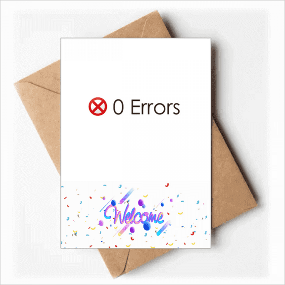 Programmer Program Interface No Errors Welcome Back Greeting Cards Envelopes Blank