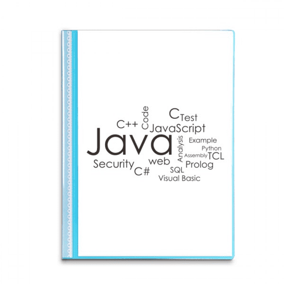 Programmer Program Related Java Book Sheet Protectors Portfolio Binder Folder