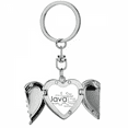 thumbnail image 1 of Programmer Program Related Java Heart Angel Wing Key Chain Holder, 1 of 3