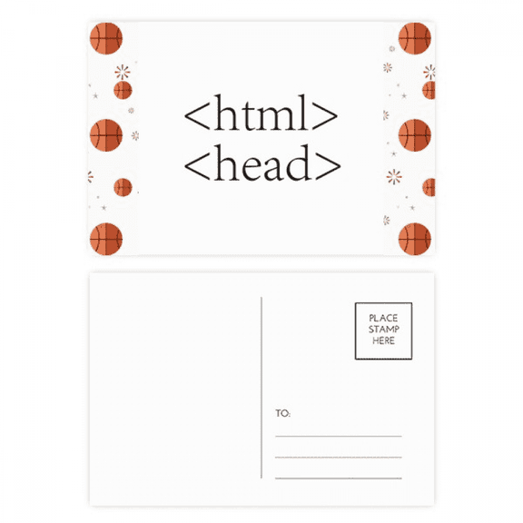 Programmer Program Statement HTML Basketball Postcard Set Thanks Card Mailing Side 20pcs