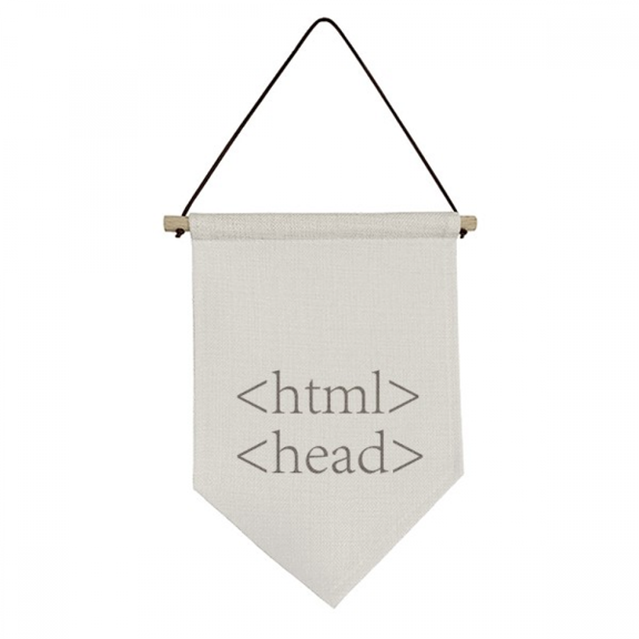 Programmer Program Statement HTML Canvas Flag Hanging Wall Art Decor Banner
