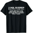 thumbnail image 1 of Programmer SQL Queries Funny Database Coder Humor Women Men T-Shirtmen and women can wear, black, white, gifts.S,M,L,XL,2XL,3XL,2072XL, 1 of 4