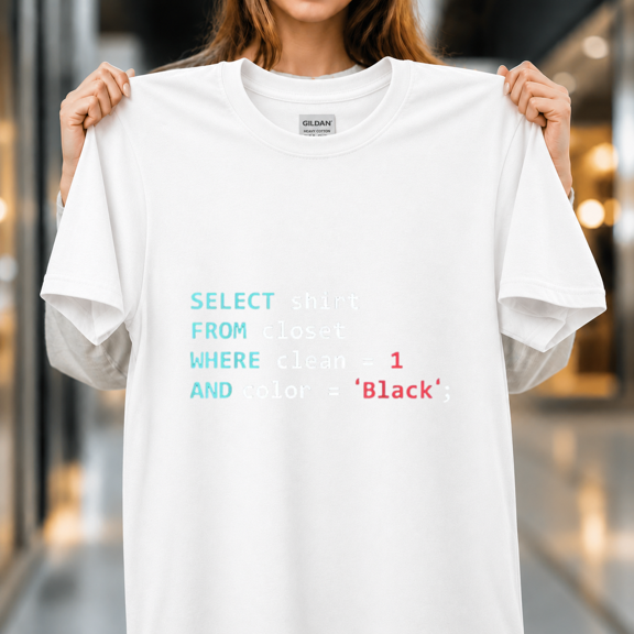 Programmer SQL Query Geek Database Coding Software Development Logic Design Unisex T-Shirt, S-5XL