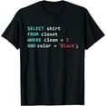 thumbnail image 1 of Programmer SQL Query Geek Database Coding T-Shirt, 1 of 4