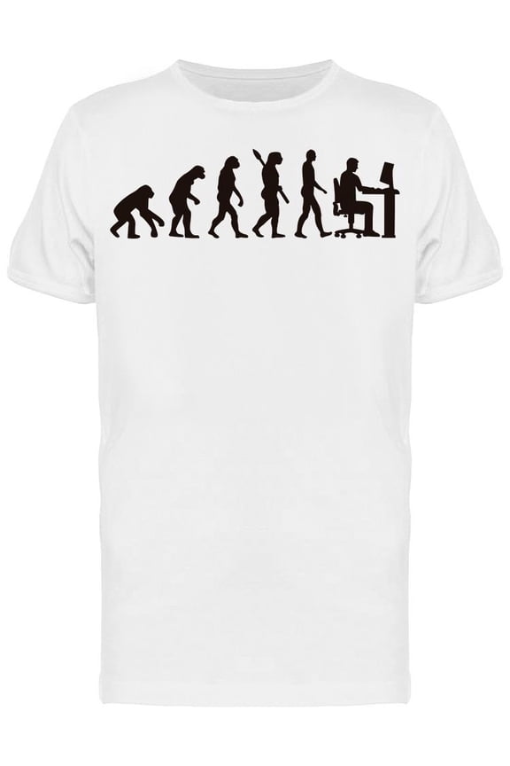 Programmer Silhouette Evolution T-Shirt Men -Image by Shutterstock, Male Large