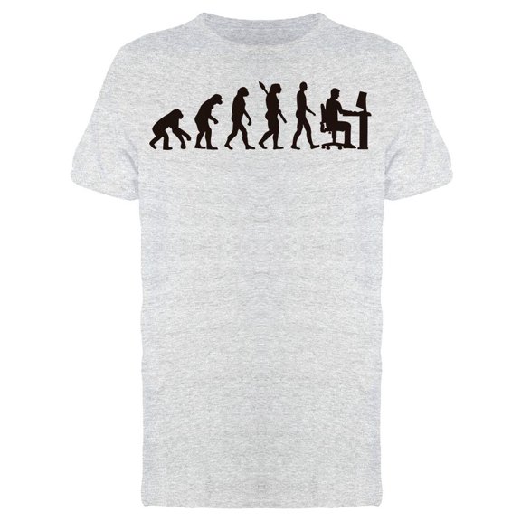 Programmer Silhouette Evolution T-Shirt Men -Image by Shutterstock, Male Medium