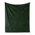 thumbnail image 1 of Programmer Soft Flannel Fleece Blanket, Digital Software Computer Data Tech System Associated Binary Code, Cozy Plush for Indoor and Outdoor Use, 50" x 70", Charcoal Grey Fern Green, by Ambesonne, 1 of 6