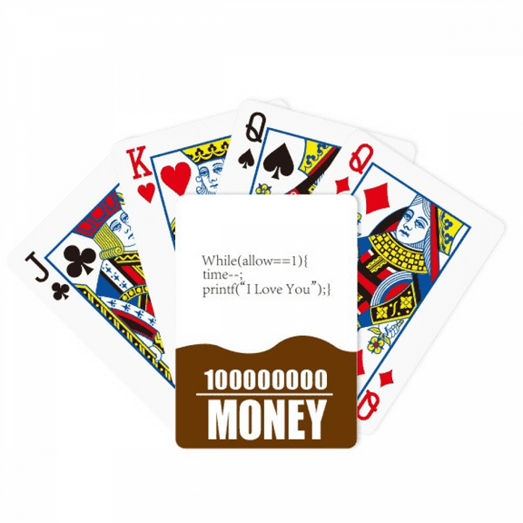 Programmer Statement Love You Poker Playing Card Funny Hand Game
