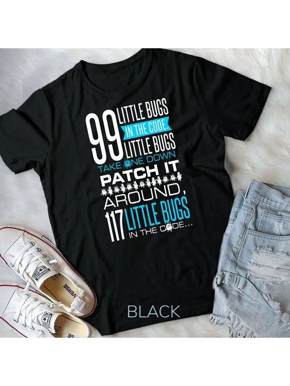 Programmer T Shirt 99 Little Bugs Coding Programming Unisex T-Shirt