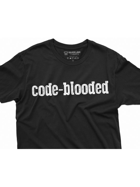 Programmer funny Tshirt codeblooded coding software engineer developer humorous tee shirt