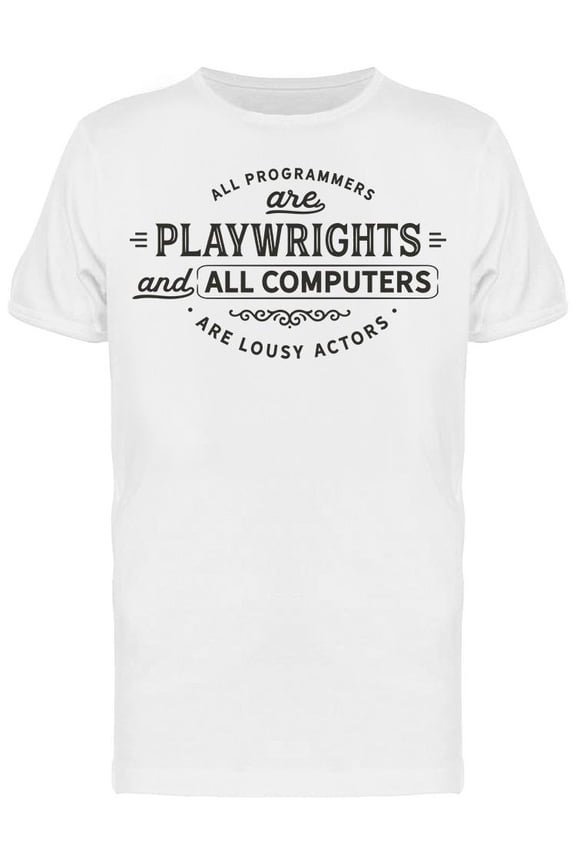 Programmers Vs Computers   T-Shirt Men -Image by Shutterstock, Male Large