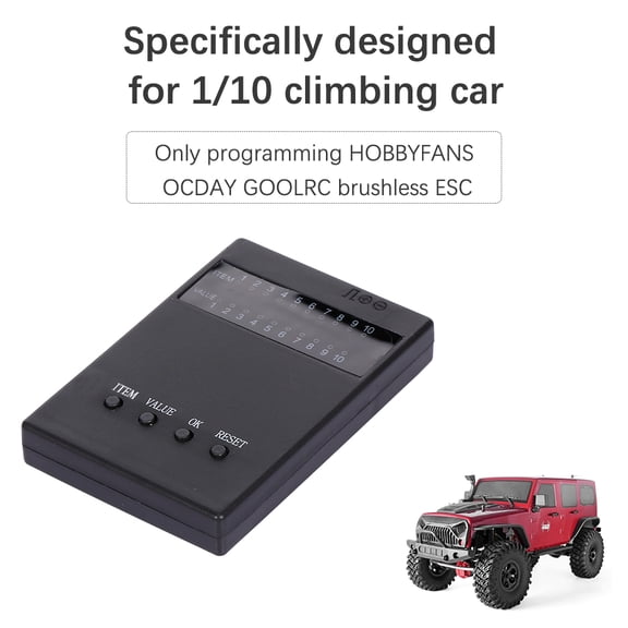 Programming Card, Car 1 10 Ca brusess Esc Qinquan Qisuo Eryue Car Off-road Crawler Black