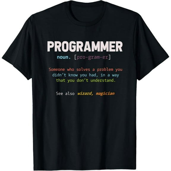 t-shirt Programming Funny Computer Geek Gift Definition Programmer T-Shirt mens，black，women，funny，men，journey，Crew Neck, Short Sleeve,printing