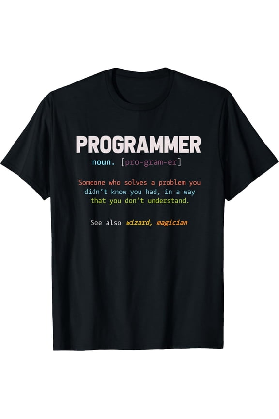 Programming Funny Computer Geek Gift Definition Programmer T-Shirt