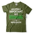 thumbnail image 1 of Programming Joke Funny Programming Tee Education Is Important But Programming Is Importanter Tee (3X-Large Military Green), 1 of 6
