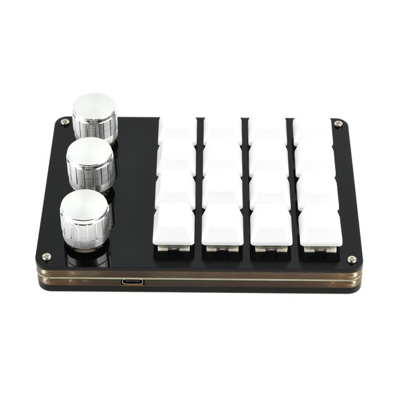 Programming Keyboard 3 Knob RGB 16 Keys Copy Pastes Button Photoshops Gaming Keypad Mechanical Hotswaps