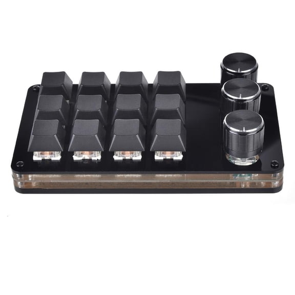 Programming Macro Keyboard 12Key USB Knob 3 Knob Hot Swap Keypad Gaming Keyboard
