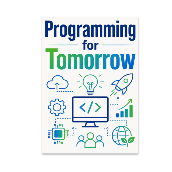 Programming for Tomorrow Minimal Wall Art - Tech Enthusiast - 13x19 Poster Print