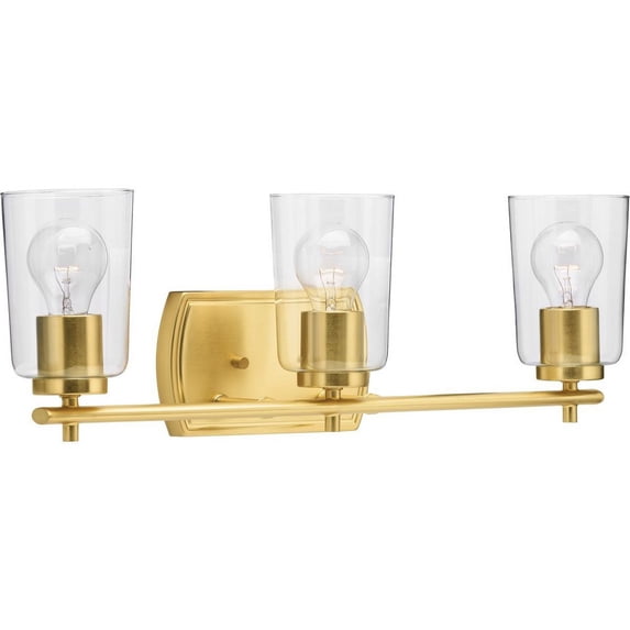 P300156-012-Progress Lighting-Adley - 3 Light - Cylinder Shade in New Traditional and Transitional and Traditional style - 23 Inches wide by 7.63