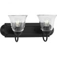 thumbnail image 1 of P300390-31M-Progress Lighting-2 Light Bath Vanity In Traditional Style-8.37 Inches Tall and 8 Inches Wide-Matte Black Finish, 1 of 6