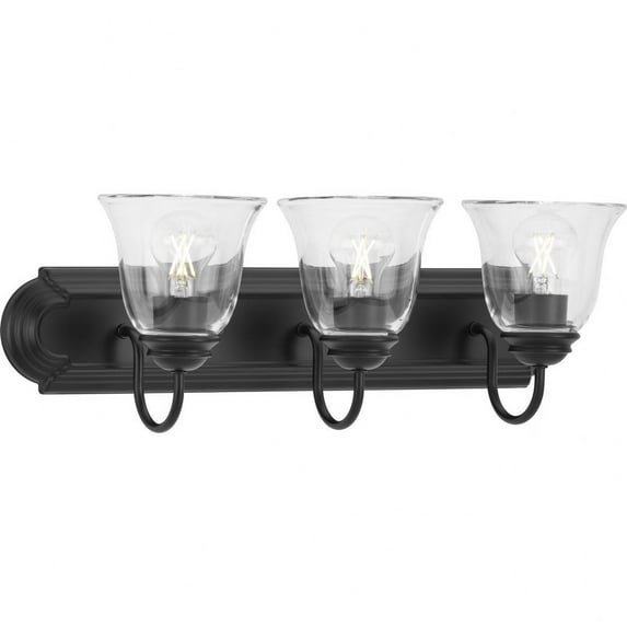 P300391-31M-Progress Lighting-3 Light Bath Vanity In Traditional Style-8.37 Inches Tall and 8 Inches Wide-Matte Black Finish