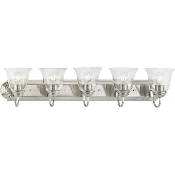 P300393-009-Progress Lighting-5 Light Bath Vanity In Traditional Style-8.37 Inches Tall and 8 Inches Wide-Brushed Nickel Finish