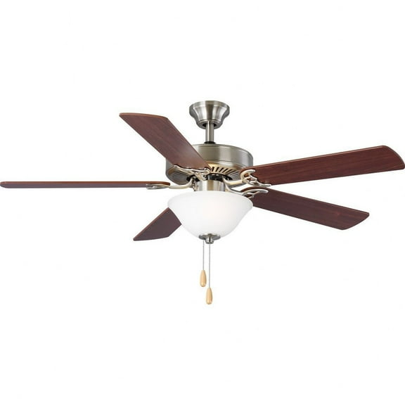 P2599-09-Progress Lighting-Builder Fan - Wide - Ceiling Fan - 2 Light in New Traditional style - 52 Inches wide by 19.13 Inches high-Brushed Nickel