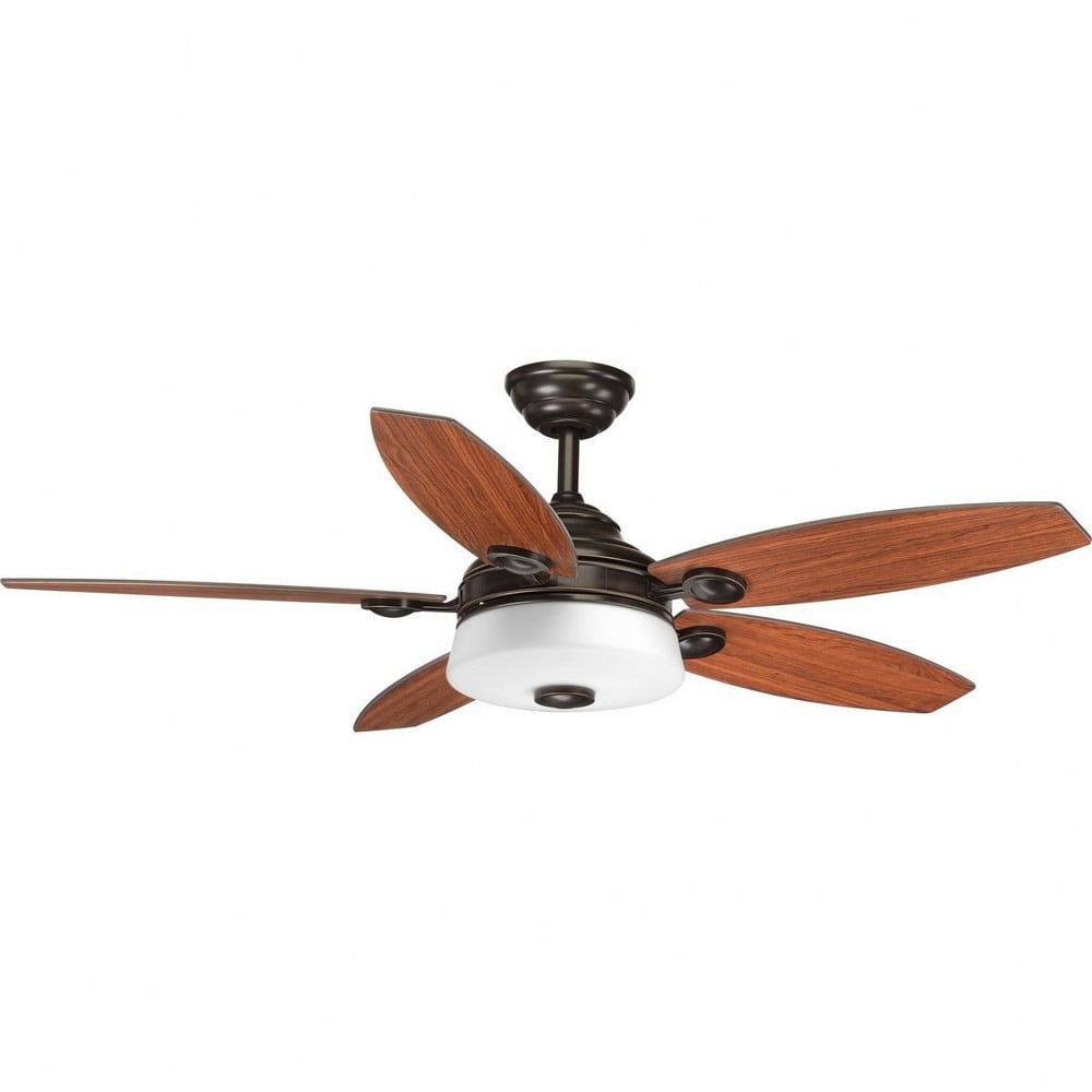 54'' Antique Bronze Ceiling Fan with LED Light and Remote