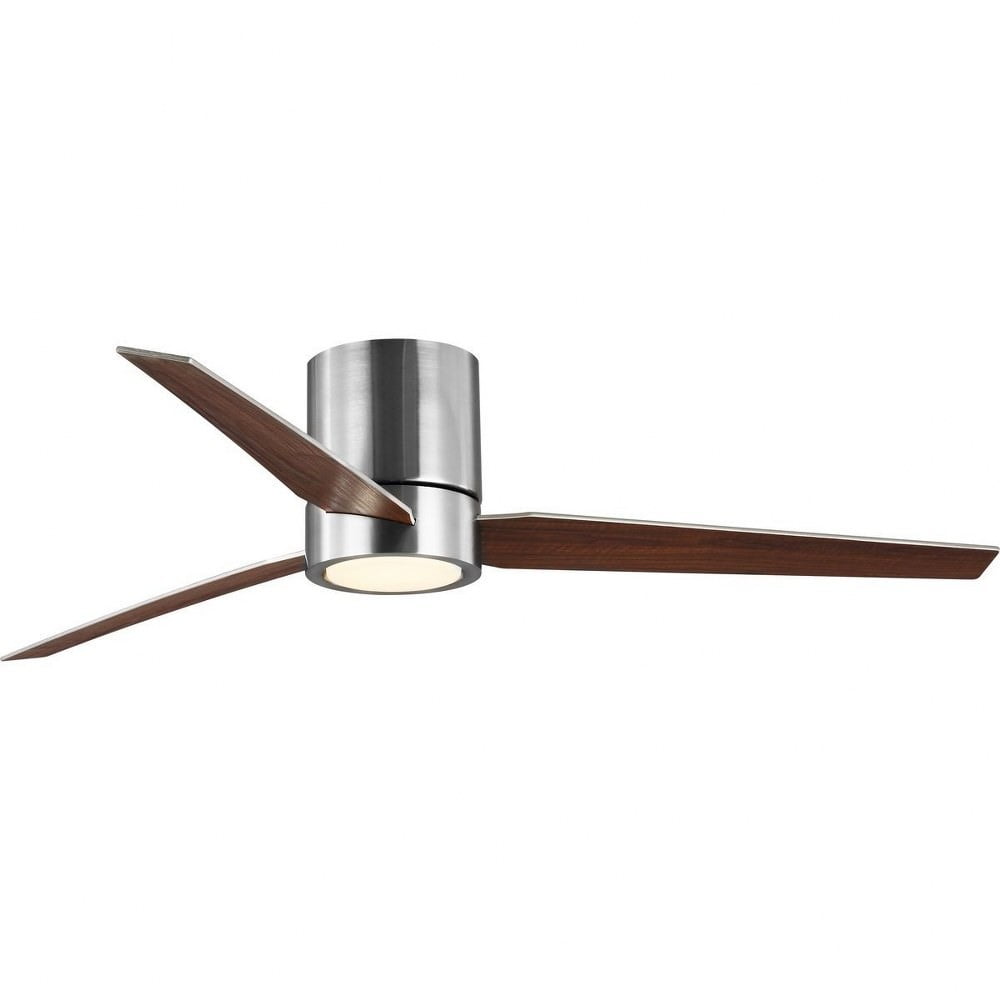 Braden 56" Brushed Nickel 3-Blade Ceiling Fan with LED Light