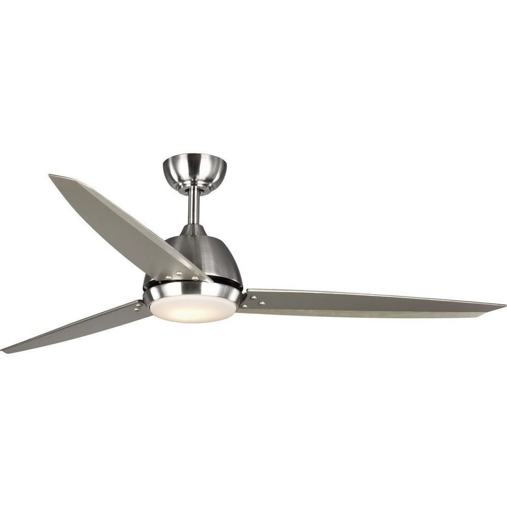 Oriole 60'' Brushed Nickel Ceiling Fan with LED Light and Remote