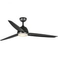 thumbnail image 1 of P2592-3130K-Progress Lighting-Oriole - Wide - Ceiling Fan - 1 Light - Handheld Remote in Modern style - 60 Inches wide by 14.5 Inches high-Black, 1 of 12