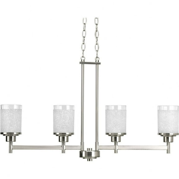 Progress Lighting Alexa Brushed Nickel Contemporary/Soft Chandelier w/ 4 Light 100W - P4619-09